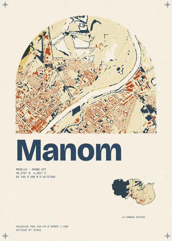 Affiche de Manom, calculée par 123-fr d'après l'IGN