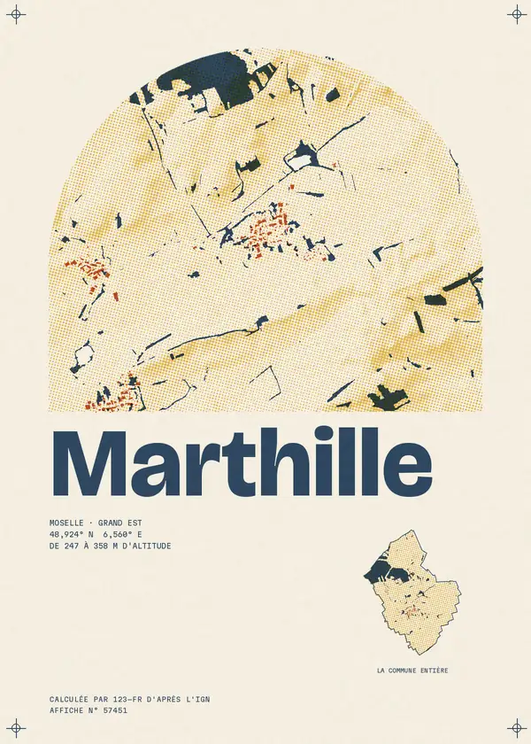 Affiche de Marthille, calculée par 123-fr d'après l'IGN