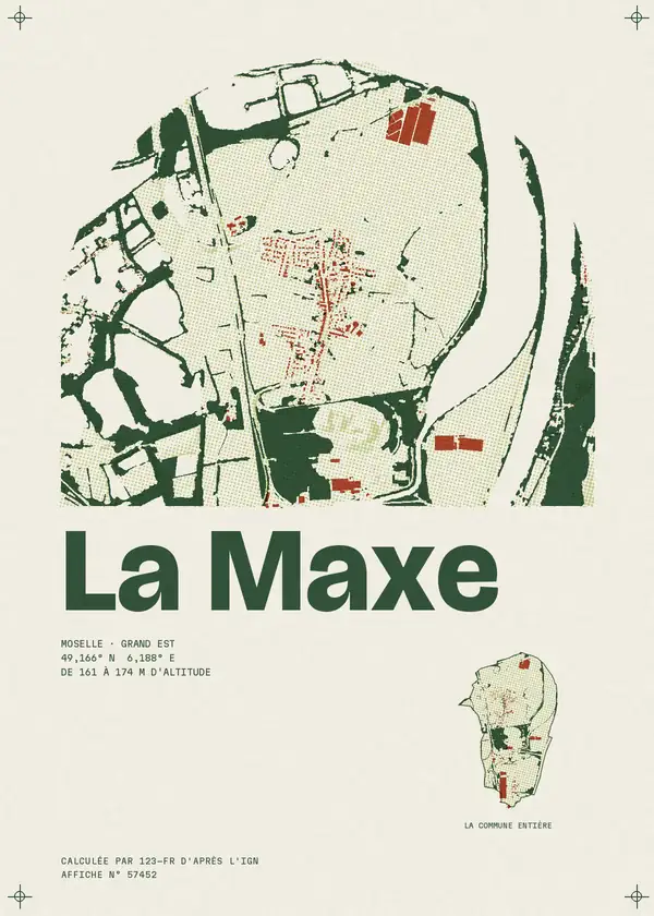 Affiche de La Maxe, calculée par 123-fr d'après l'IGN