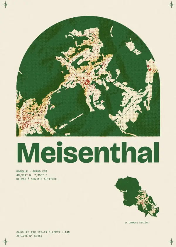 Affiche de Meisenthal, calculée par 123-fr d'après l'IGN