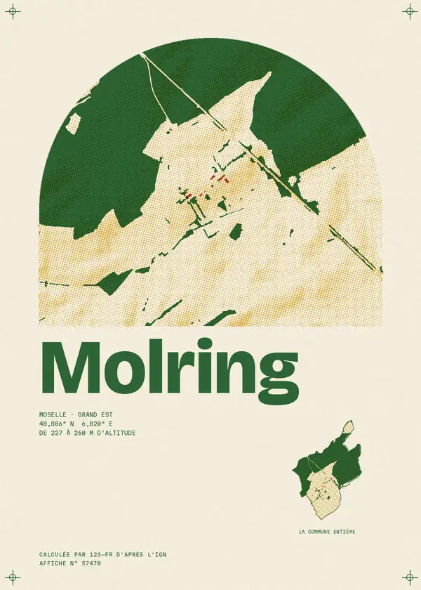 Affiche de Molring, calculée par 123-fr d'après l'IGN