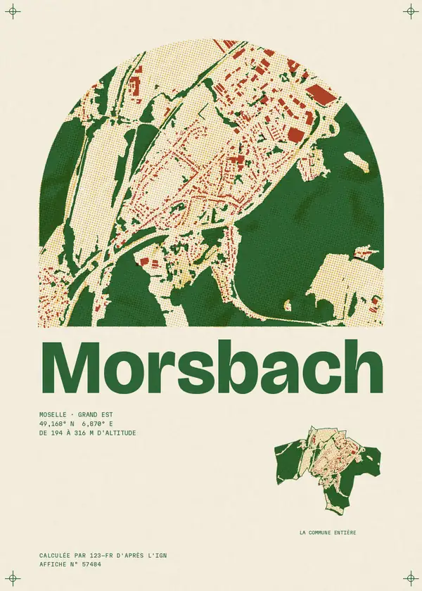 Affiche de Morsbach, calculée par 123-fr d'après l'IGN