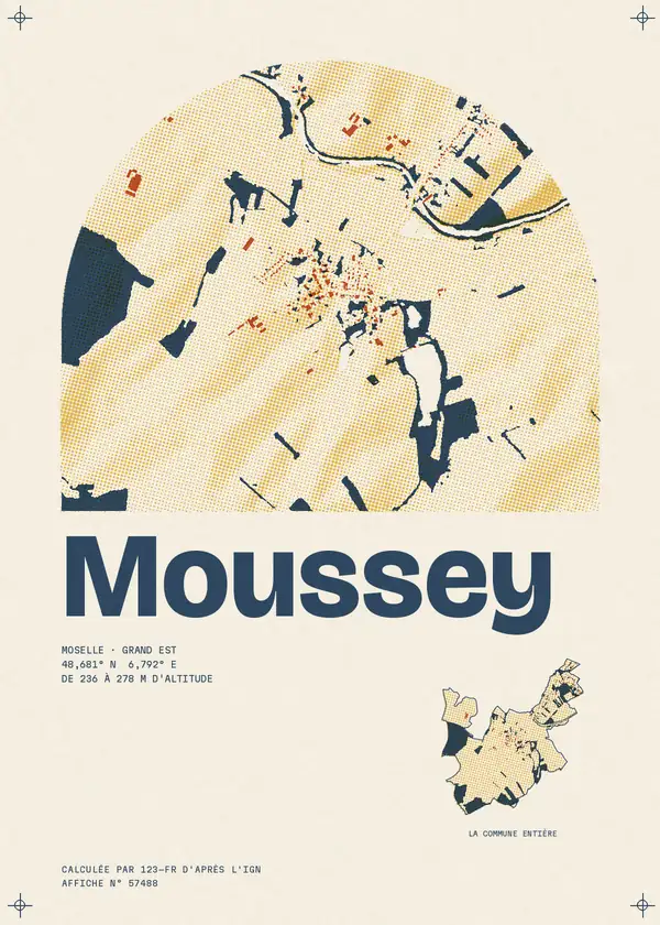 Affiche de Moussey, calculée par 123-fr d'après l'IGN