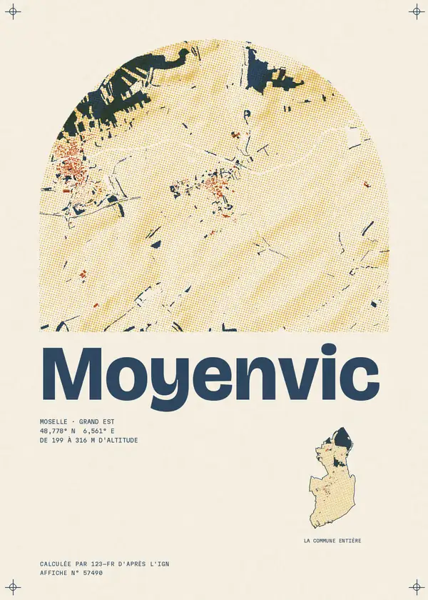 Affiche de Moyenvic, calculée par 123-fr d'après l'IGN