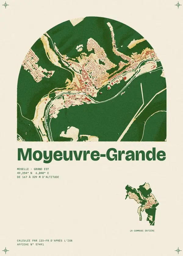 Affiche de Moyeuvre-Grande, calculée par 123-fr d'après l'IGN