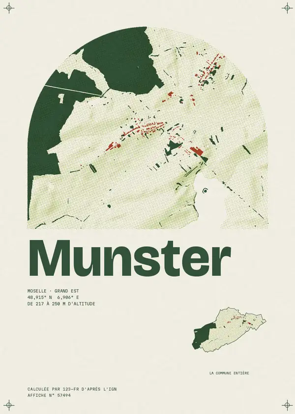 Affiche de Munster, calculée par 123-fr d'après l'IGN