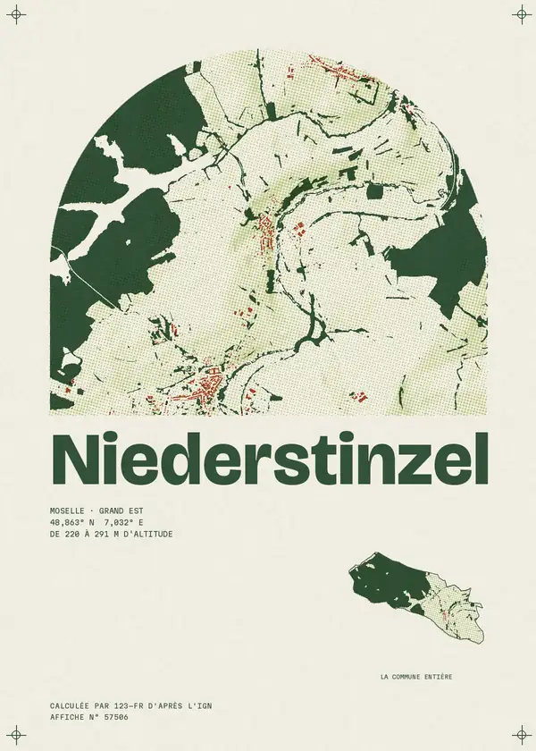 Affiche de Niederstinzel, calculée par 123-fr d'après l'IGN