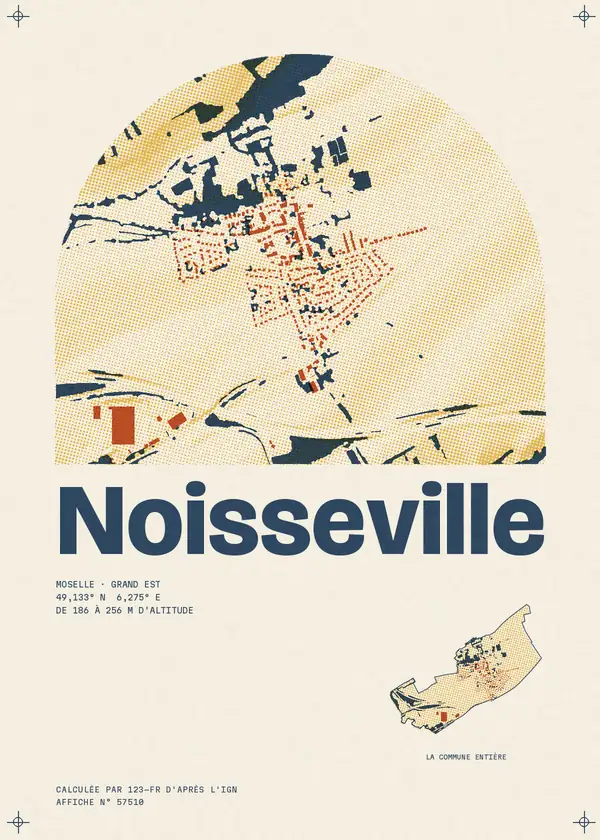 Affiche de Noisseville, calculée par 123-fr d'après l'IGN