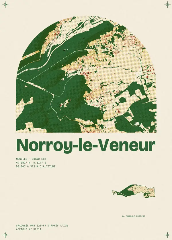 Affiche de Norroy-le-Veneur, calculée par 123-fr d'après l'IGN