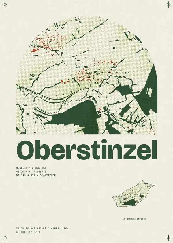 Affiche de Oberstinzel, calculée par 123-fr d'après l'IGN