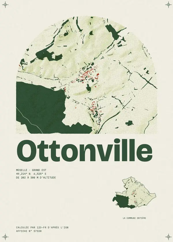 Affiche de Ottonville, calculée par 123-fr d'après l'IGN
