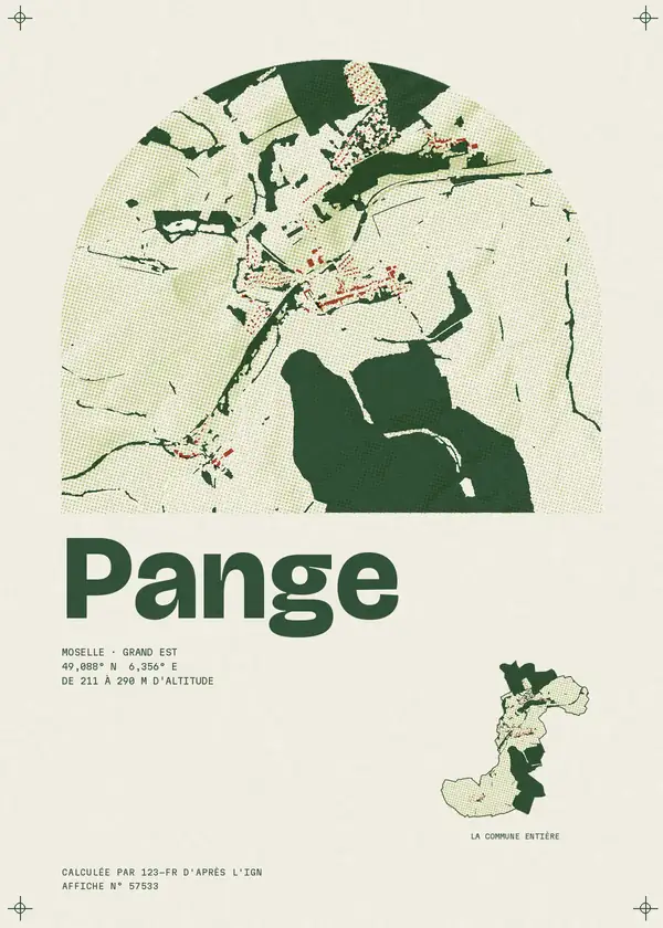 Affiche de Pange, calculée par 123-fr d'après l'IGN