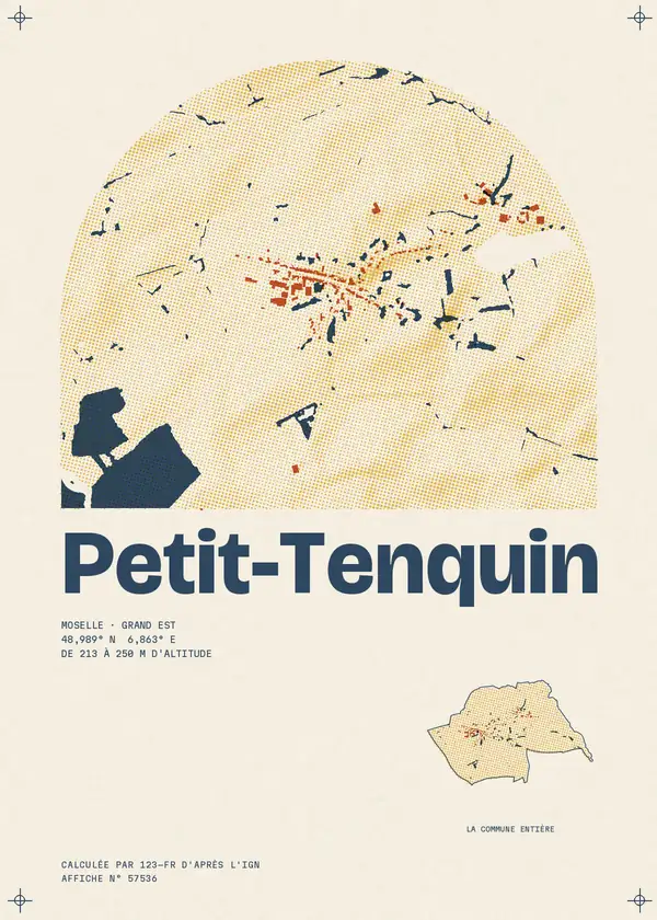 Affiche de Petit-Tenquin, calculée par 123-fr d'après l'IGN