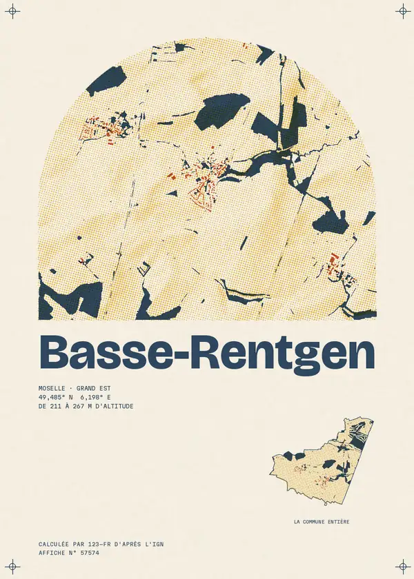 Affiche de Basse-Rentgen, calculée par 123-fr d'après l'IGN
