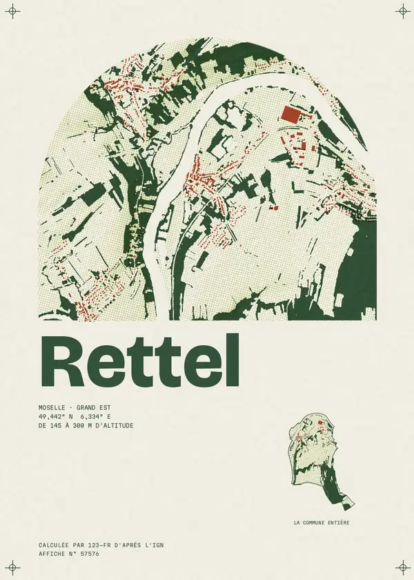 Affiche de Rettel, calculée par 123-fr d'après l'IGN
