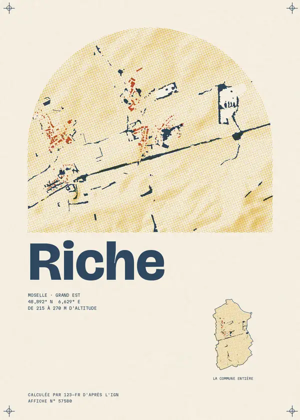 Affiche de Riche, calculée par 123-fr d'après l'IGN