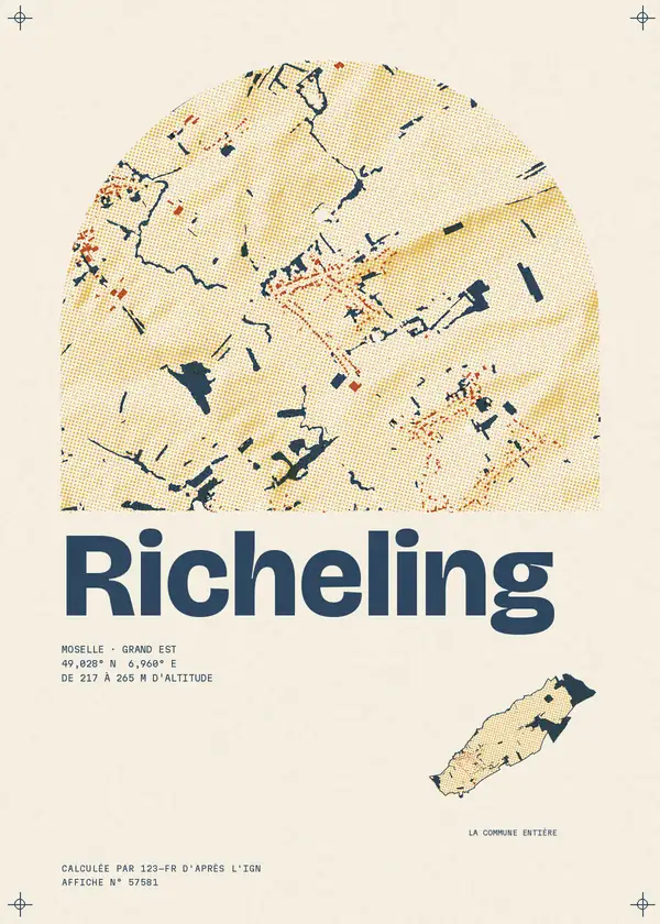Affiche de Richeling, calculée par 123-fr d'après l'IGN
