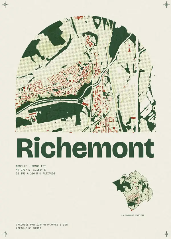 Affiche de Richemont, calculée par 123-fr d'après l'IGN