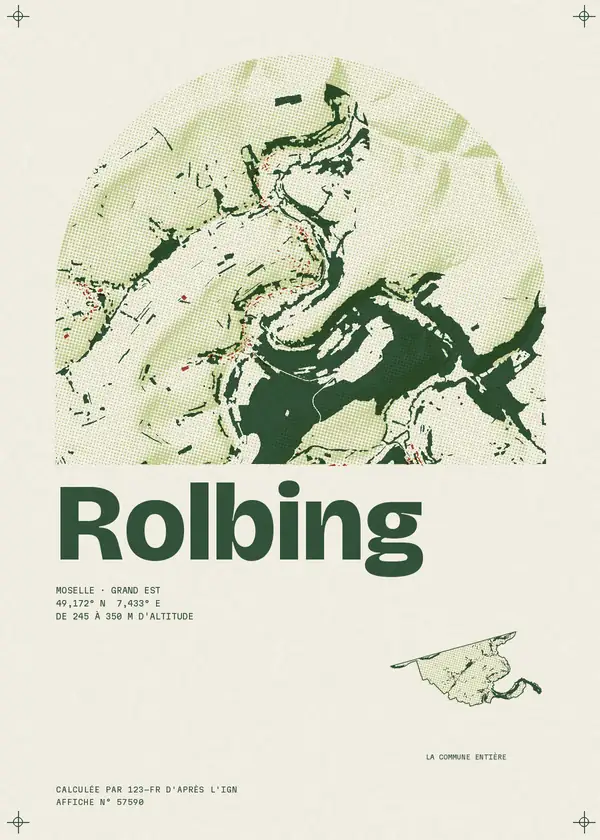 Affiche de Rolbing, calculée par 123-fr d'après l'IGN