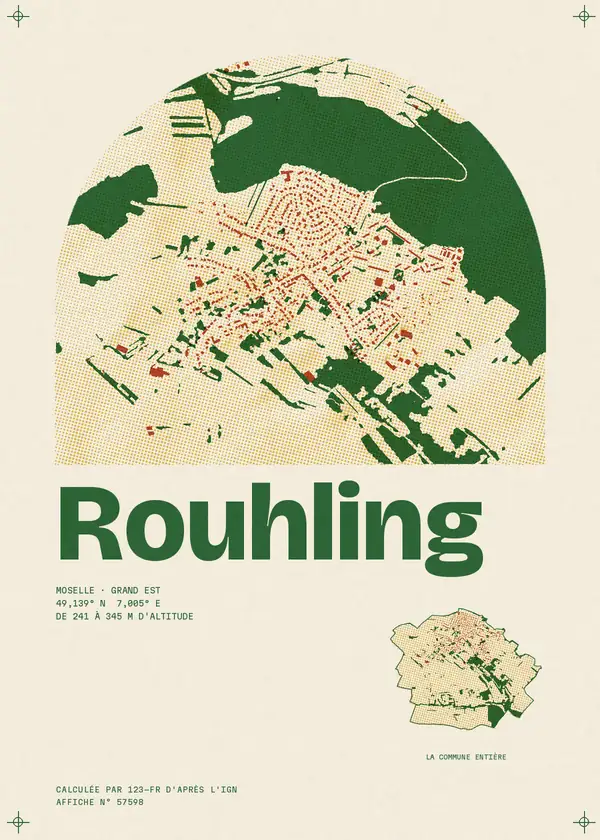 Affiche de Rouhling, calculée par 123-fr d'après l'IGN