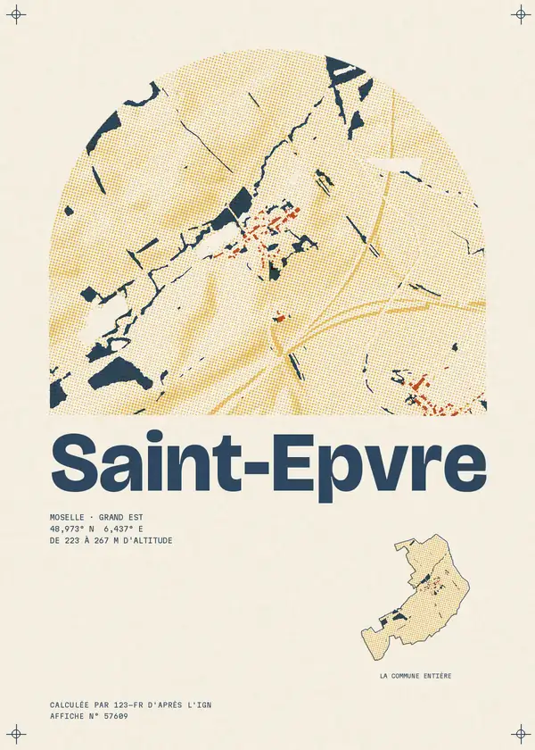 Affiche de Saint-Epvre, calculée par 123-fr d'après l'IGN
