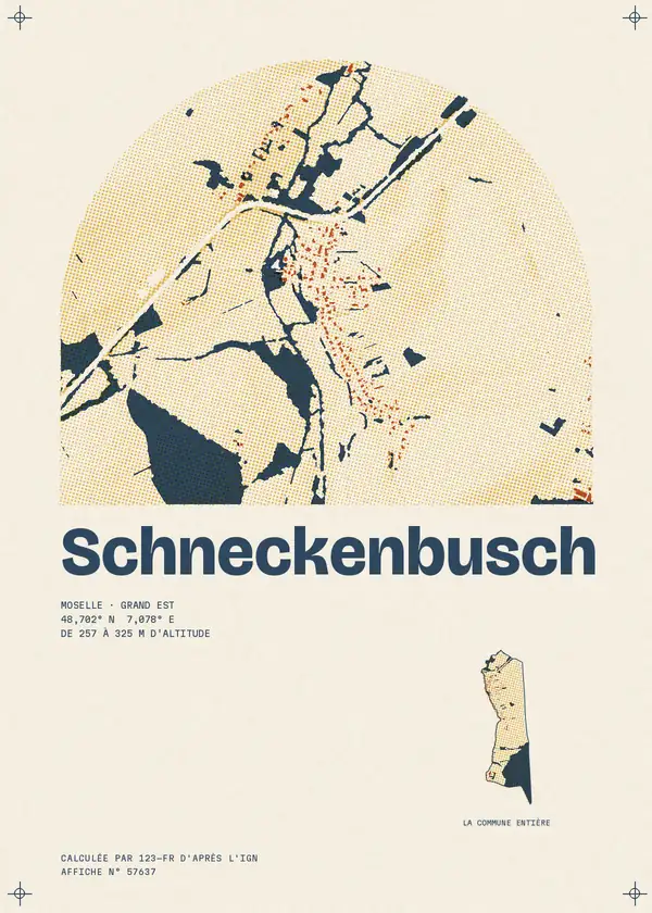 Affiche de Schneckenbusch, calculée par 123-fr d'après l'IGN