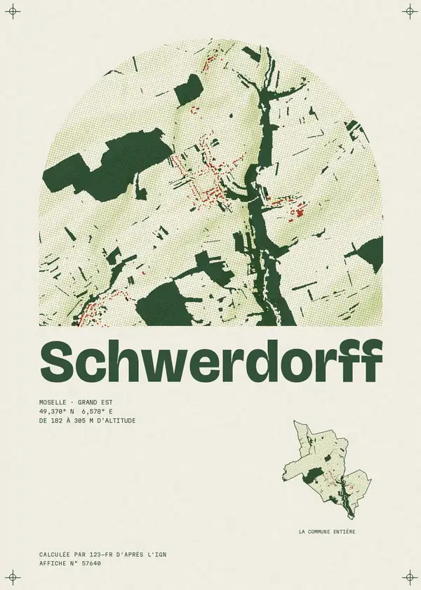 Affiche de Schwerdorff, calculée par 123-fr d'après l'IGN