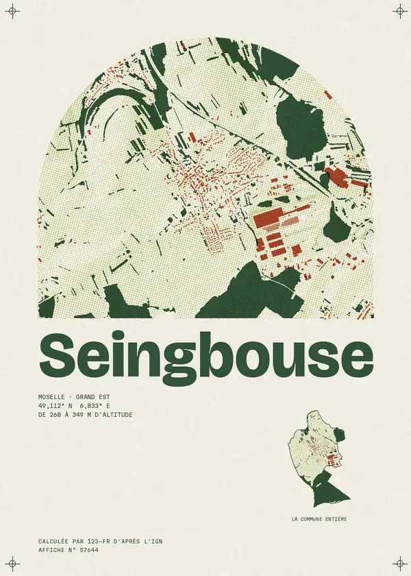 Affiche de Seingbouse, calculée par 123-fr d'après l'IGN