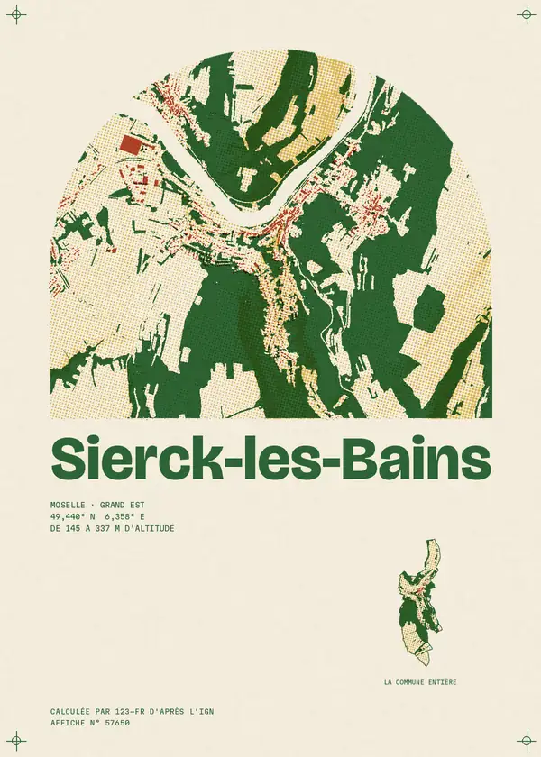 Affiche de Sierck-les-Bains, calculée par 123-fr d'après l'IGN