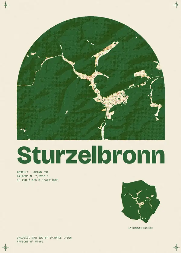 Affiche de Sturzelbronn, calculée par 123-fr d'après l'IGN
