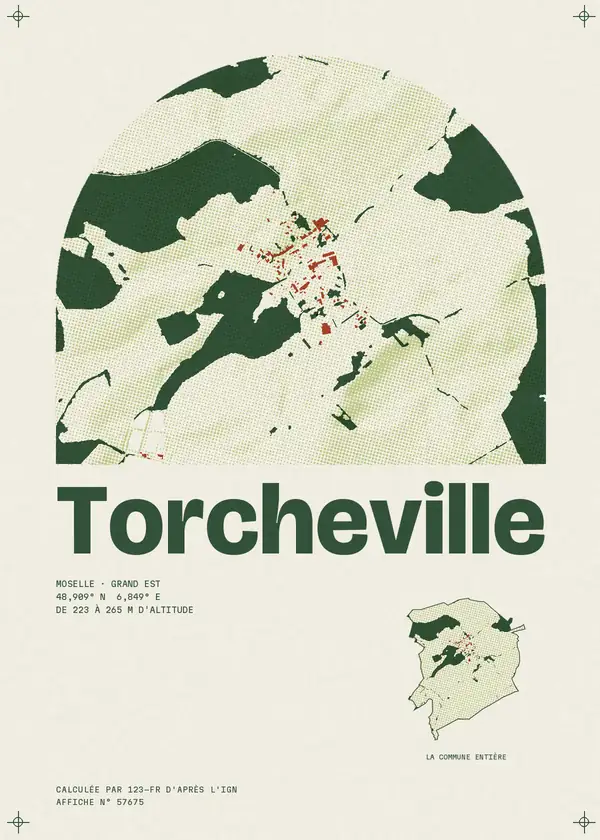 Affiche de Torcheville, calculée par 123-fr d'après l'IGN