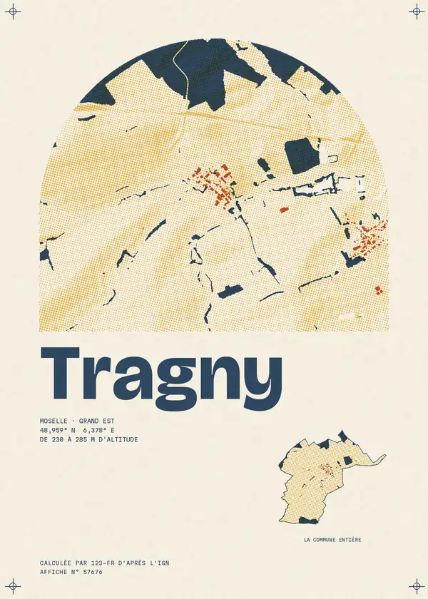 Affiche de Tragny, calculée par 123-fr d'après l'IGN