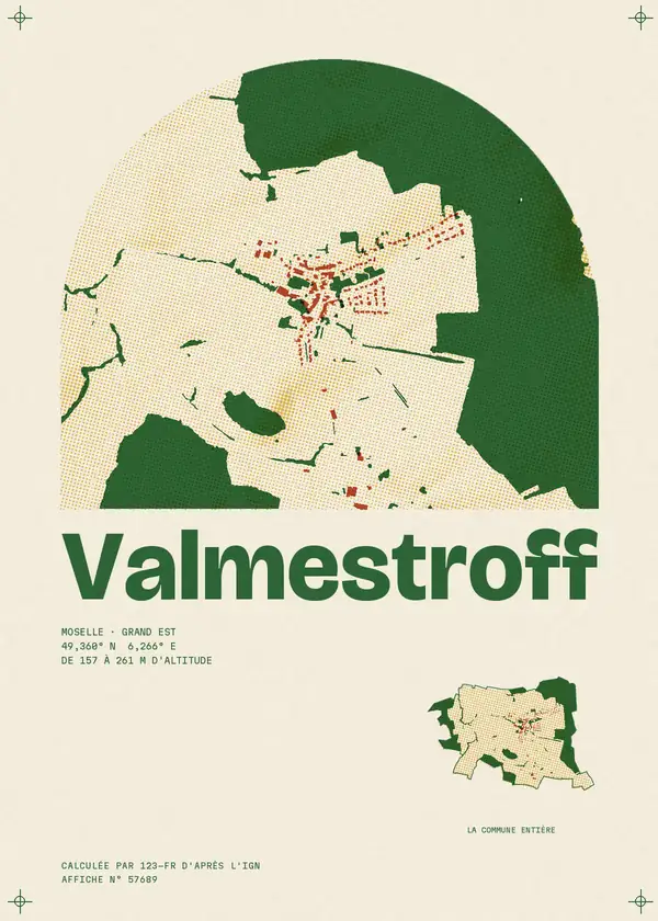 Affiche de Valmestroff, calculée par 123-fr d'après l'IGN