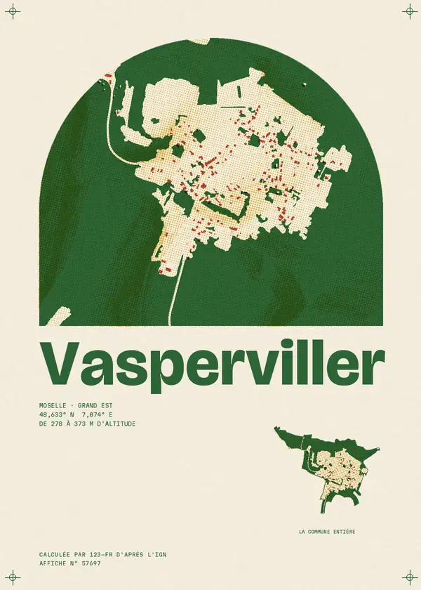 Affiche de Vasperviller, calculée par 123-fr d'après l'IGN