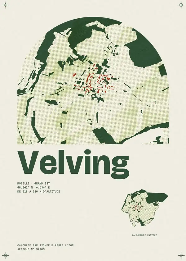 Affiche de Velving, calculée par 123-fr d'après l'IGN