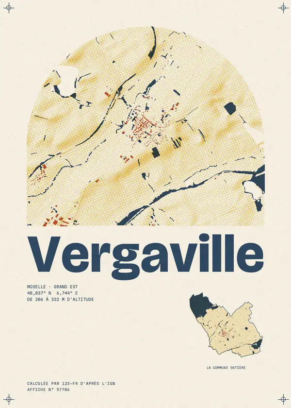 Affiche de Vergaville, calculée par 123-fr d'après l'IGN