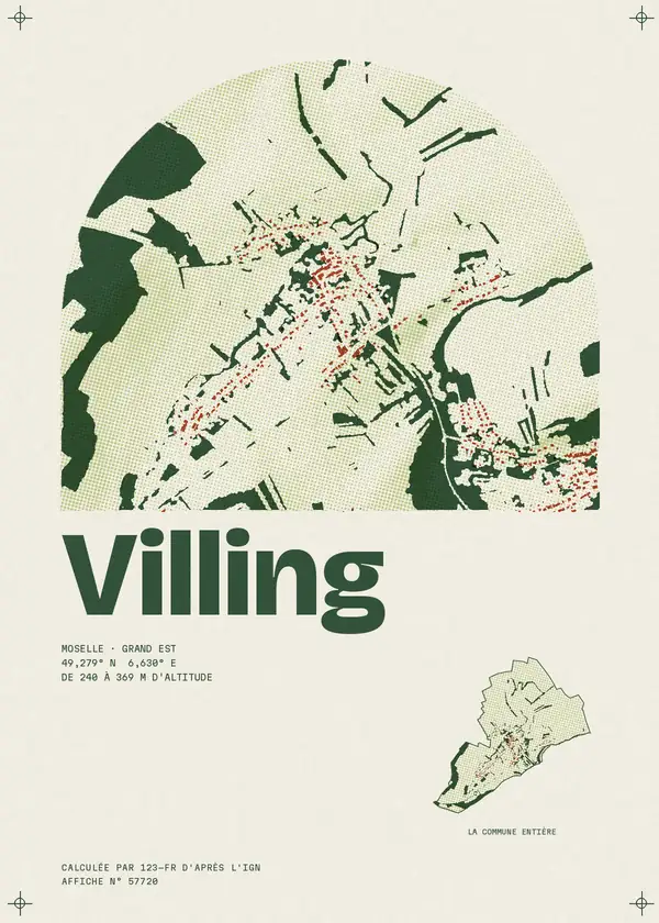Affiche de Villing, calculée par 123-fr d'après l'IGN