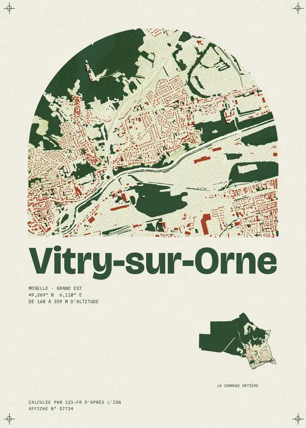 Affiche de Vitry-sur-Orne, calculée par 123-fr d'après l'IGN