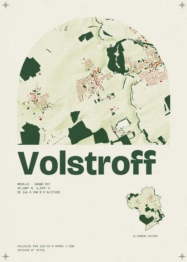Affiche de Volstroff, calculée par 123-fr d'après l'IGN