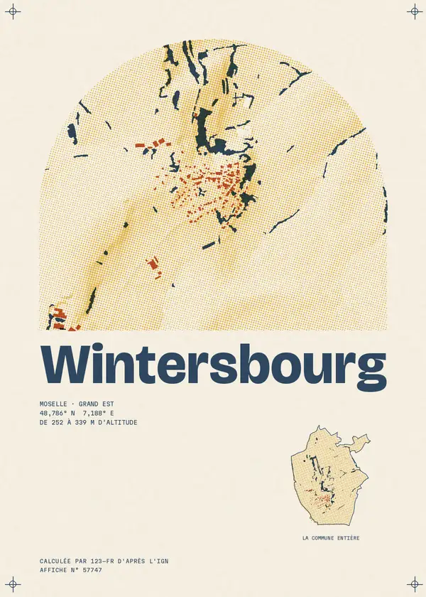 Affiche de Wintersbourg, calculée par 123-fr d'après l'IGN