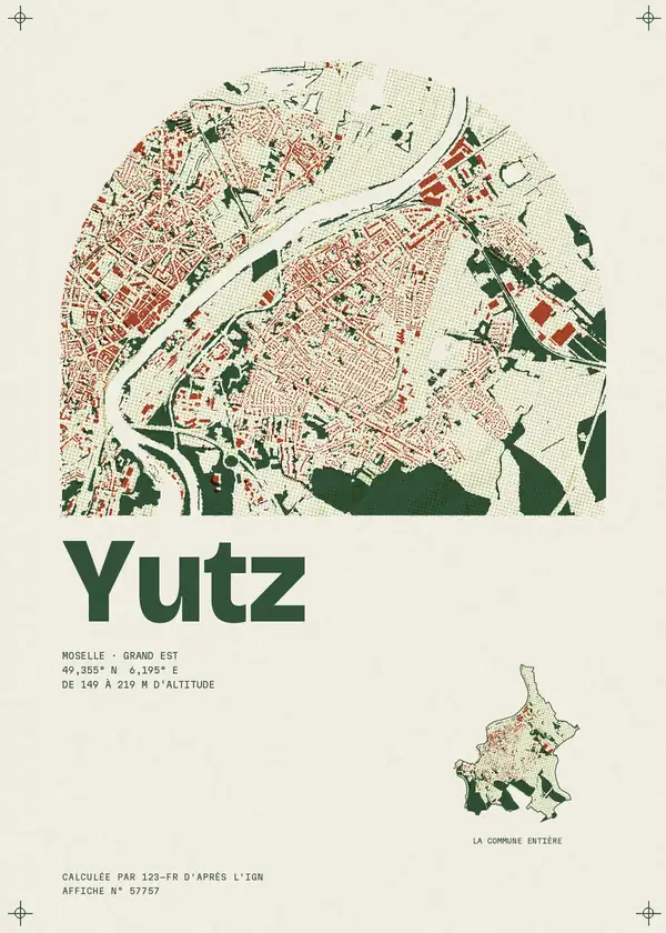Affiche de Yutz, calculée par 123-fr d'après l'IGN