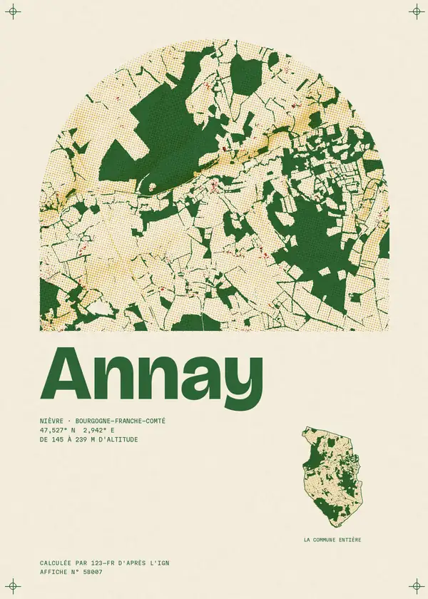 Affiche de Annay, calculée par 123-fr d'après l'IGN