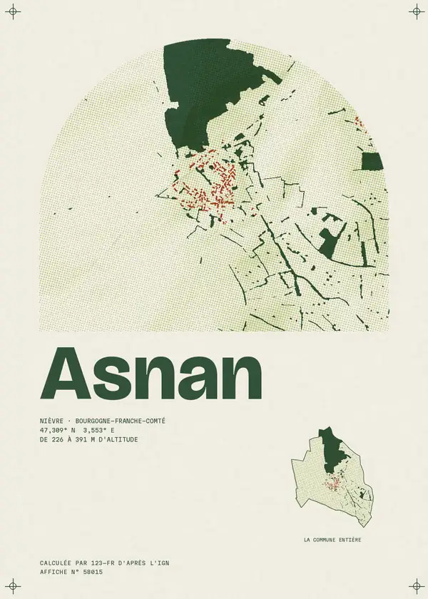 Affiche de Asnan, calculée par 123-fr d'après l'IGN