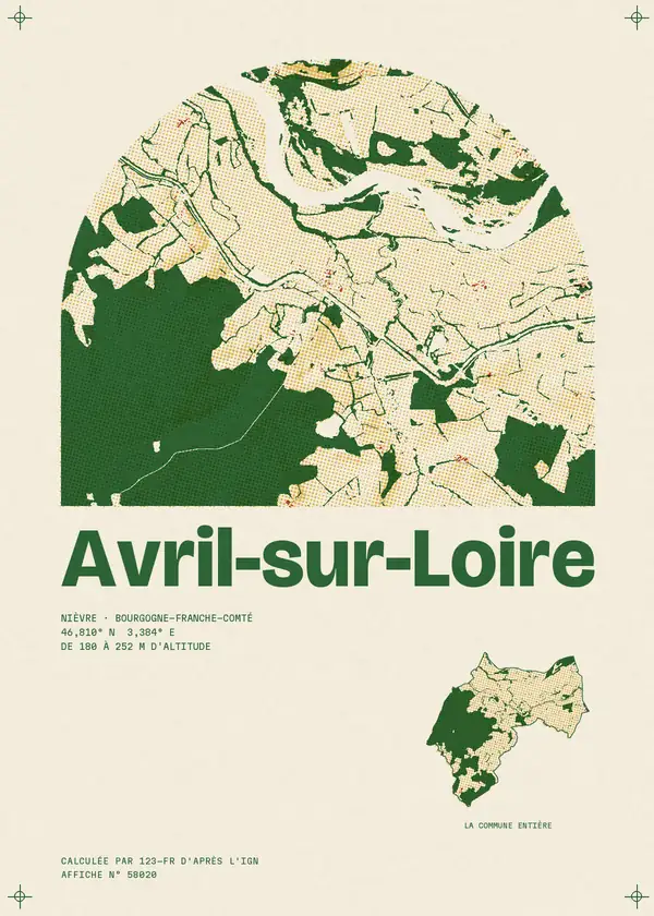 Affiche de Avril-sur-Loire, calculée par 123-fr d'après l'IGN