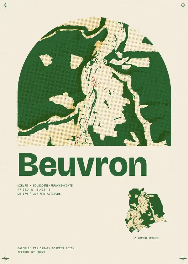 Affiche de Beuvron, calculée par 123-fr d'après l'IGN