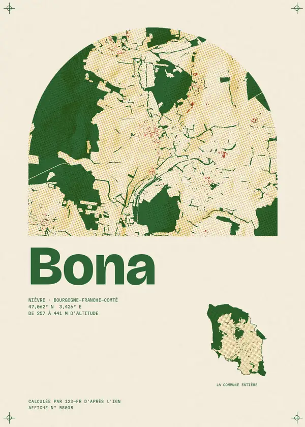 Affiche de Bona, calculée par 123-fr d'après l'IGN
