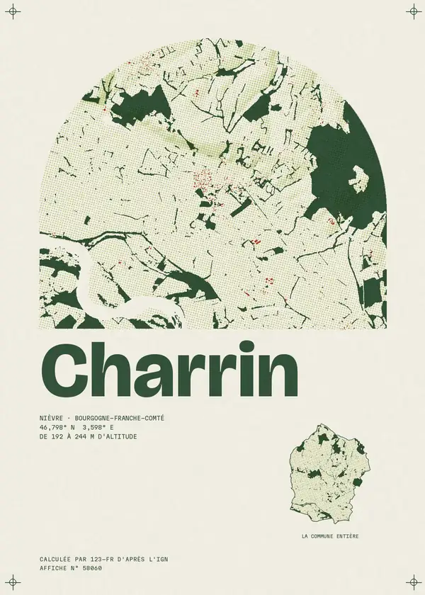 Affiche de Charrin, calculée par 123-fr d'après l'IGN