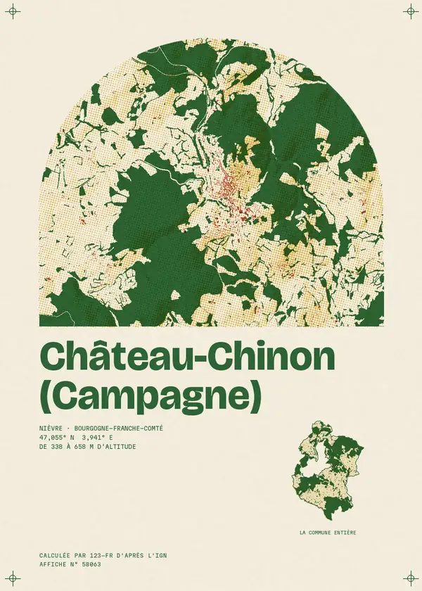 Affiche de Château-Chinon (Campagne), calculée par 123-fr d'après l'IGN