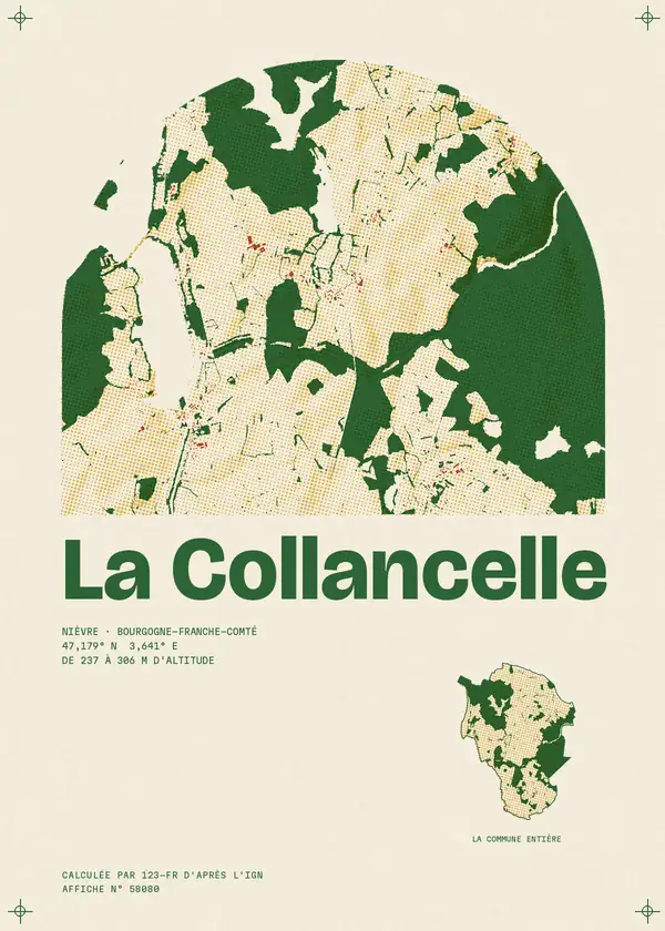 Affiche de La Collancelle, calculée par 123-fr d'après l'IGN