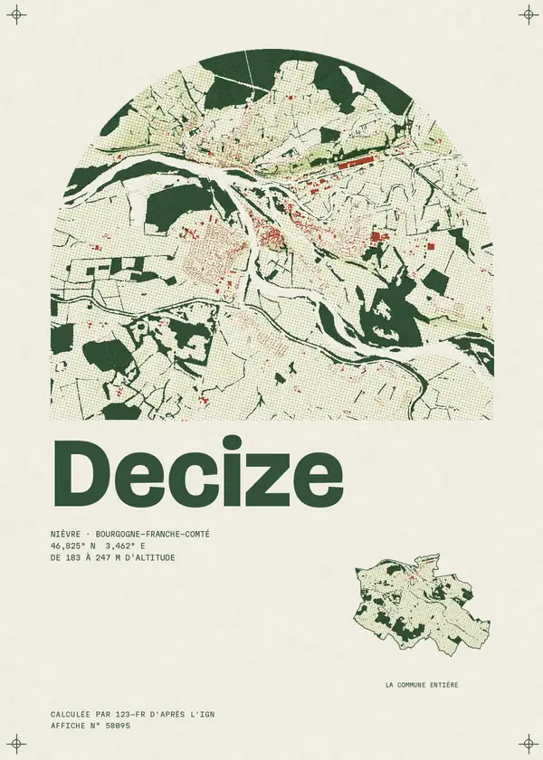 Affiche de Decize, calculée par 123-fr d'après l'IGN